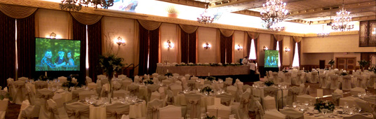 Projection System for a Wedding Reception at the Fort Garry Hotel Grand Ballroom