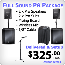 PA System with Subs & Wireless Mic