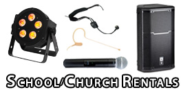 Equipment Rental for School Plays and Church Concerts
